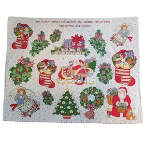 Christmas Appliques Fabric Panel The Susan Winget Collection Fabric Traditions